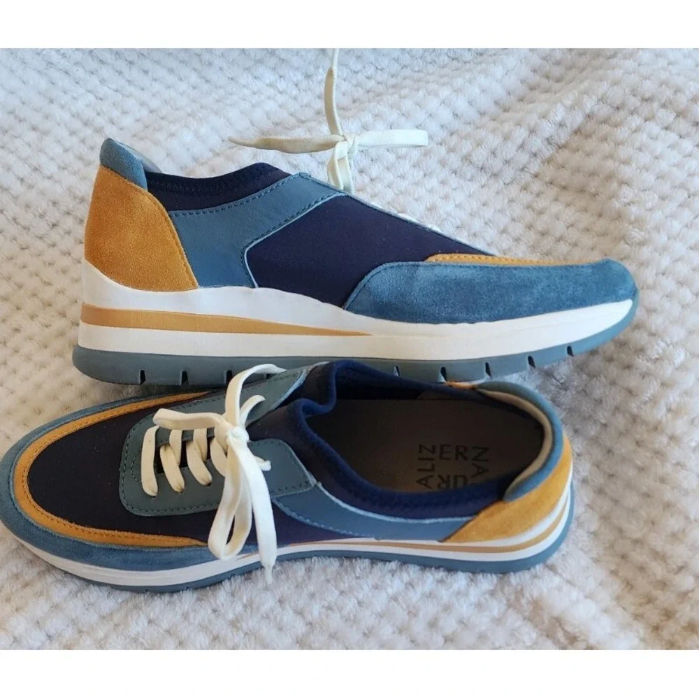 Naturalizer Women 9M Remy Suede Color block Sneakers Leather/Fabric MSRP $110